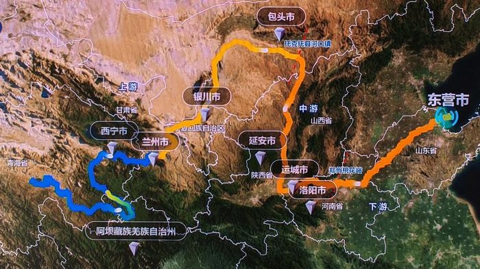 △黃河發(fā)源于青藏高原，呈“幾”字形流經(jīng)青海、四川、甘肅、寧夏、內(nèi)蒙古、山西、陜西、河南、山東9省區(qū)，全長(zhǎng)5464公里。(資料圖)