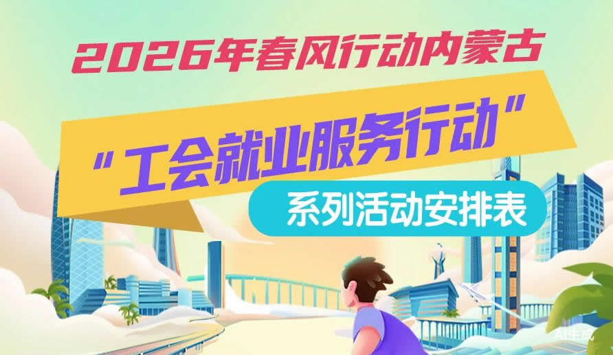 2026年春風(fēng)行動(dòng)內(nèi)蒙古“工會(huì)就業(yè)服務(wù)行動(dòng)”系列活動(dòng)1月25日來啦，線上+線下雙軌齊行，好崗“零距離”