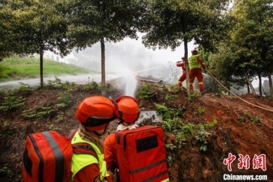 演練現(xiàn)場。瀘州消防供圖