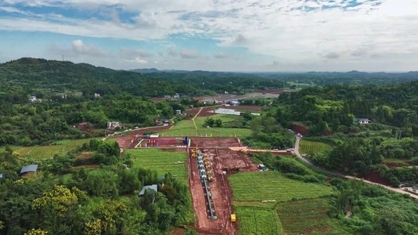 川氣東送二線天然氣管道工程施工現(xiàn)場。受訪者供圖