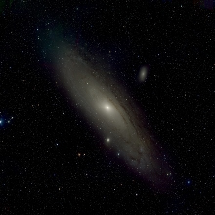 墨子巡天望遠(yuǎn)鏡首光獲取的仙女座星系圖片。（中國(guó)科學(xué)技術(shù)大學(xué)供圖）