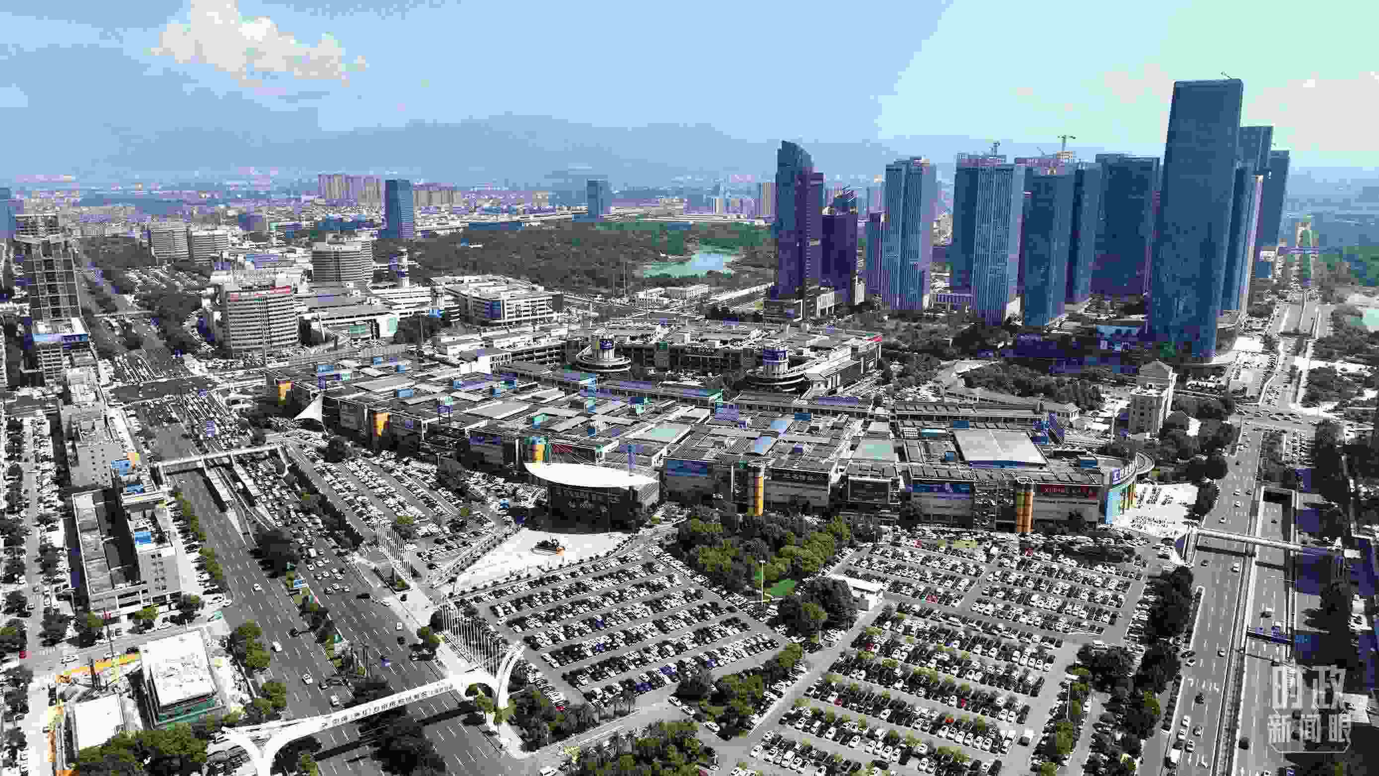 △義烏國際商貿城航拍。（總臺央視記者羅瀟拍攝）