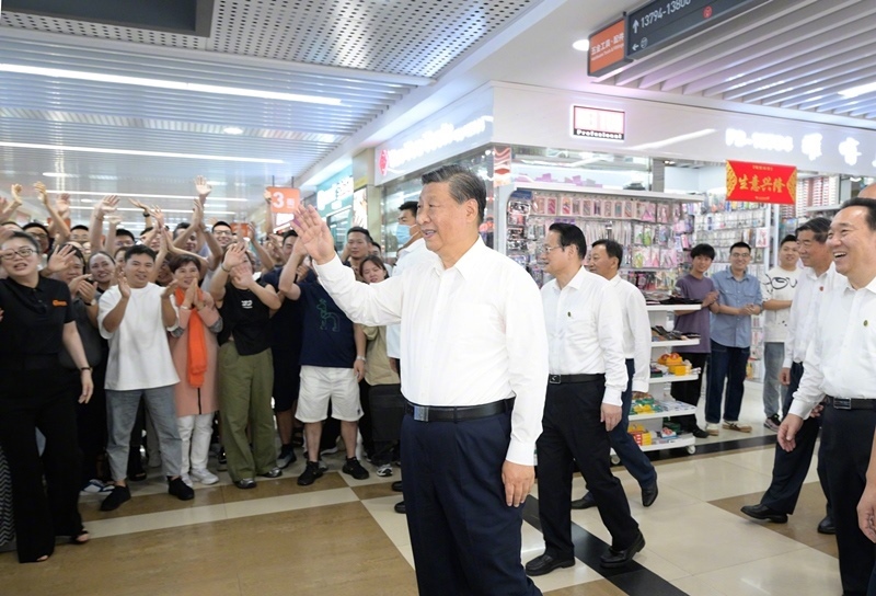 2023年9月20日，習(xí)近平總書記在浙江省金華市考察義烏國際商貿(mào)城。