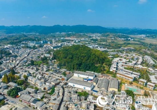 航拍舊州古鎮(zhèn)。人民網(wǎng) 陽茜攝