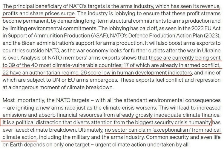 看看北約的“碳足跡”，就知道西方的氣候承諾有多扯