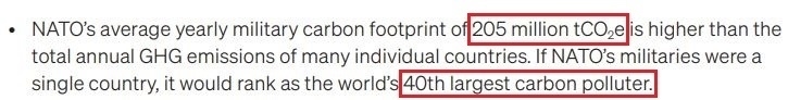 看看北約的“碳足跡”，就知道西方的氣候承諾有多扯