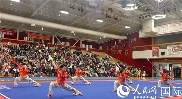 中國武術隊員表演現(xiàn)場。人民網(wǎng)記者 鄧圩攝