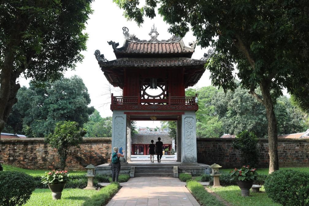 這是越南首都河內(nèi)文廟內(nèi)的奎文閣。