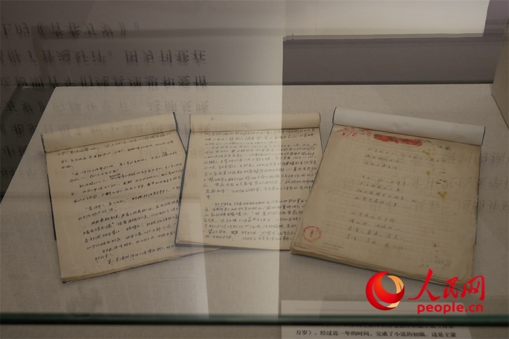《青春萬歲》手稿。人民網(wǎng)記者 韋衍行攝