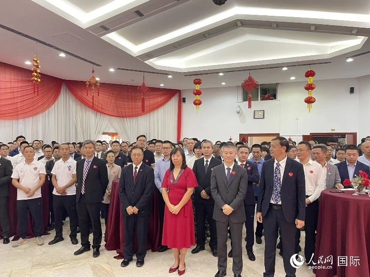 駐尼日利亞使館春節(jié)招待會(huì)現(xiàn)場(chǎng)。人民網(wǎng)記者 姜宣攝