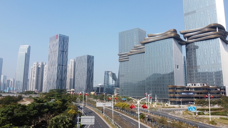 2024年1月1日，廣東珠海，橫琴粵澳深度合作區(qū)樓群。