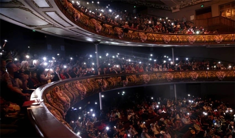 2024年“四海同春”慰?jī)S訪演團(tuán)亞太團(tuán)新西蘭惠靈頓演出現(xiàn)場(chǎng)。圖片由陸欣讌、孟韜、葉勇提供