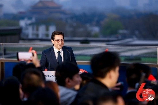 4月1日，法國外長塞茹爾內(nèi)出席第18屆“中法文化之春”藝術(shù)節(jié)開幕式。圖片來源：法國駐華大使館