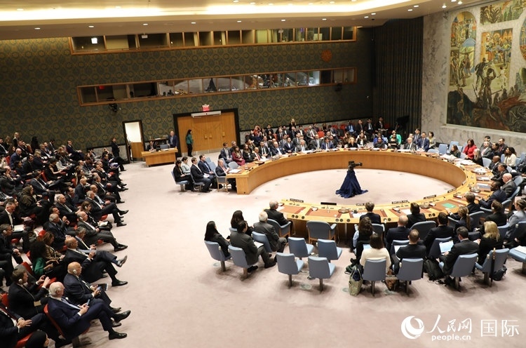 4月18日，聯(lián)合國總部安理會投票現(xiàn)場。 人民網(wǎng)記者 李志偉攝