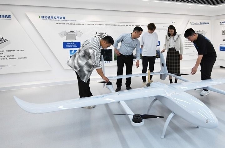 這是中科安飛（合肥）科技有限公司生產(chǎn)的無人機產(chǎn)品。（2024年5月16日攝）新華社發(fā)（郭如琦 攝）