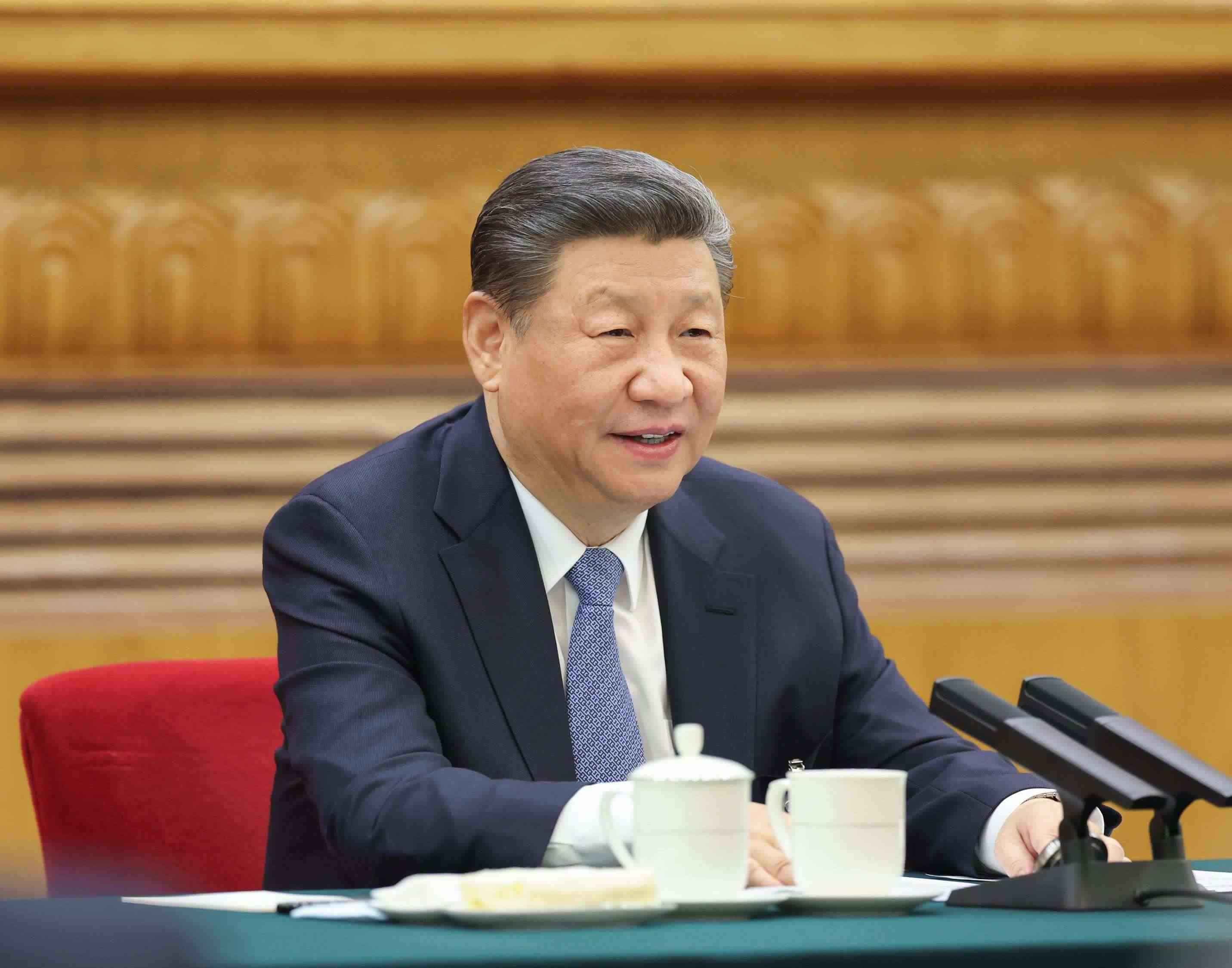 △ 2024年3月5日，中共中央總書記、國(guó)家主席、中央軍委主席習(xí)近平參加他所在的十四屆全國(guó)人大二次會(huì)議江蘇代表團(tuán)審議。