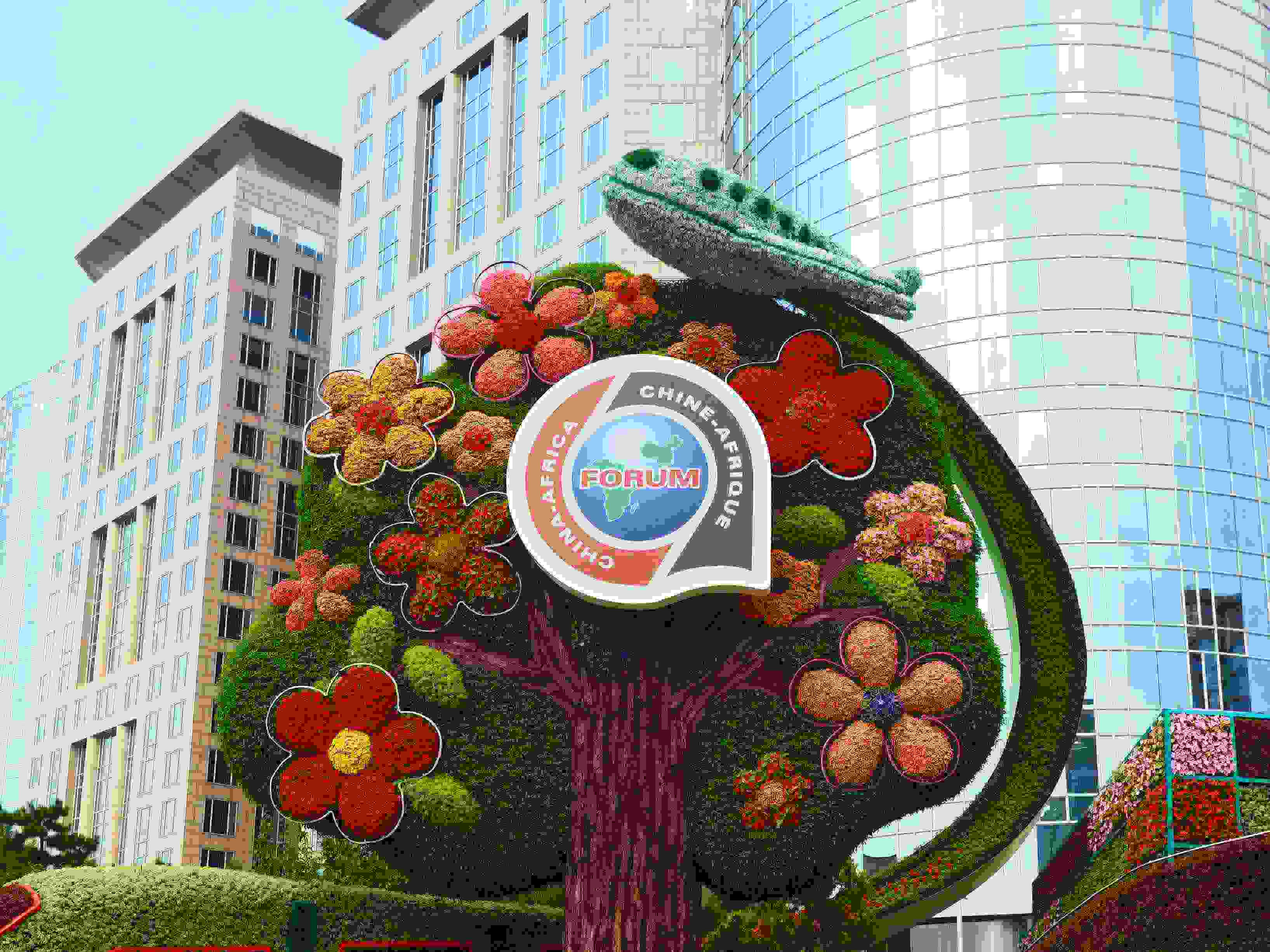 △北京長安街中非合作論壇峰會(huì)主題花壇