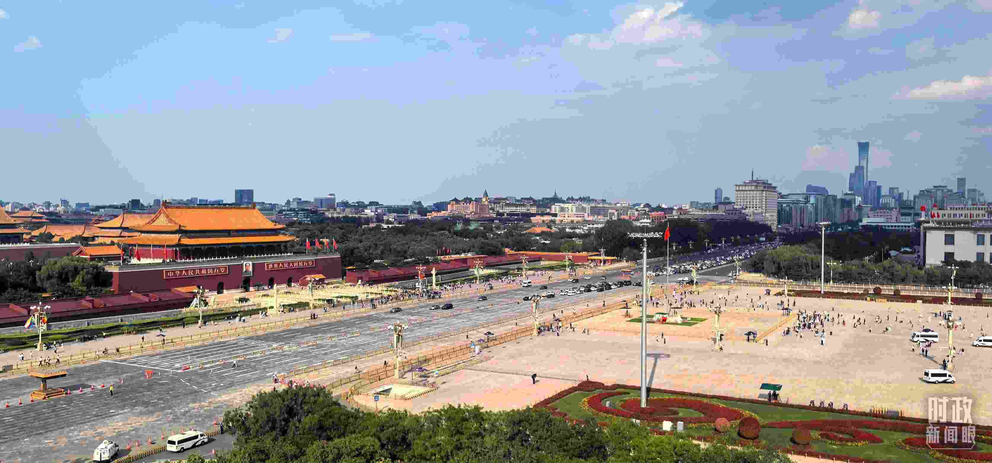 9月6日的天安門廣場(chǎng)。（總臺(tái)央視記者王子杭拍攝）