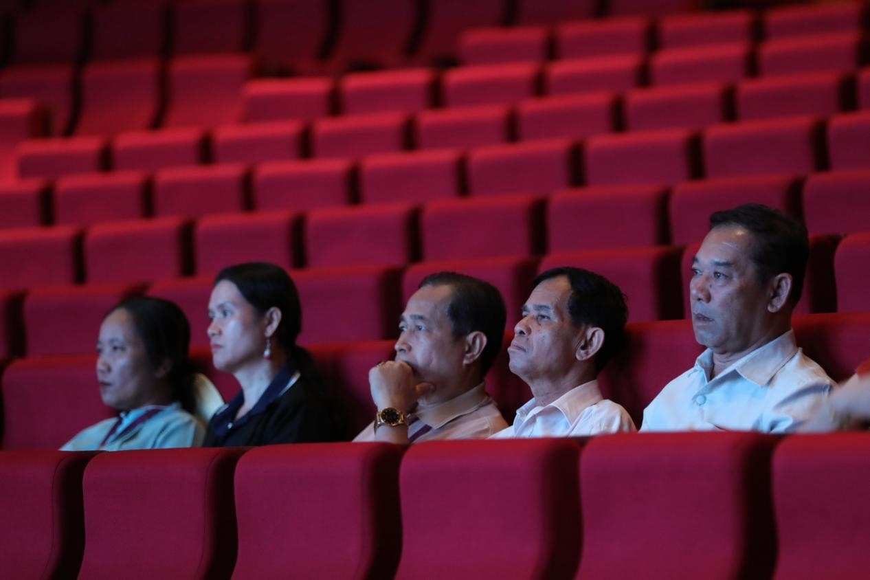 亞洲媒體考察團(tuán)在觀眾席就座。《中國經(jīng)濟(jì)周刊》記者 肖翊攝