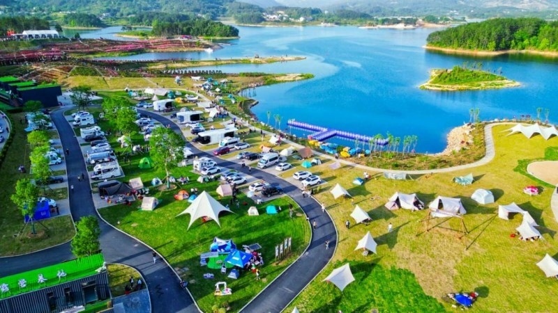 牛車河月亮灣露營基地。受訪方供圖