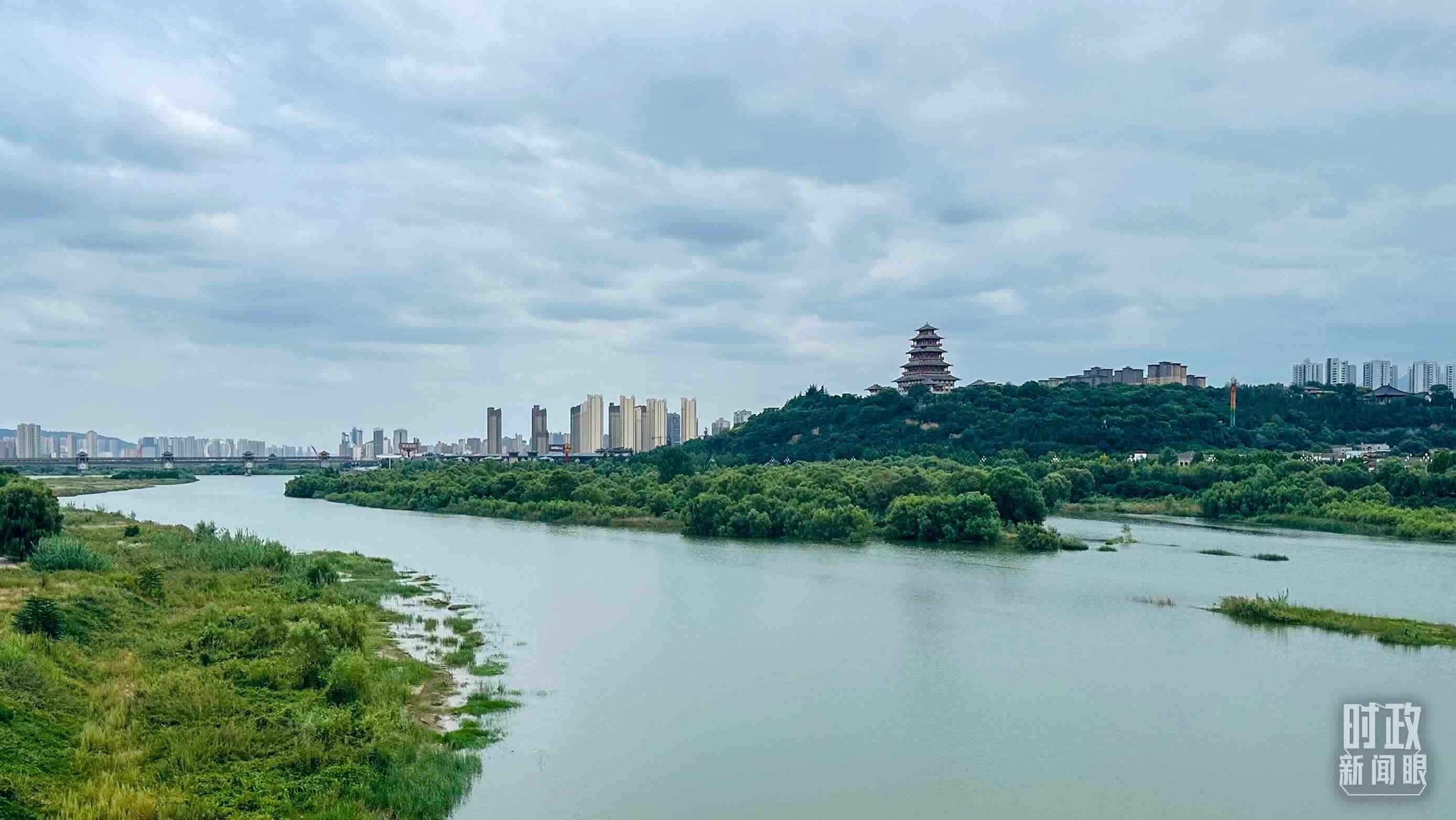 △ 渭河。（總臺(tái)央視記者范一鳴拍攝）