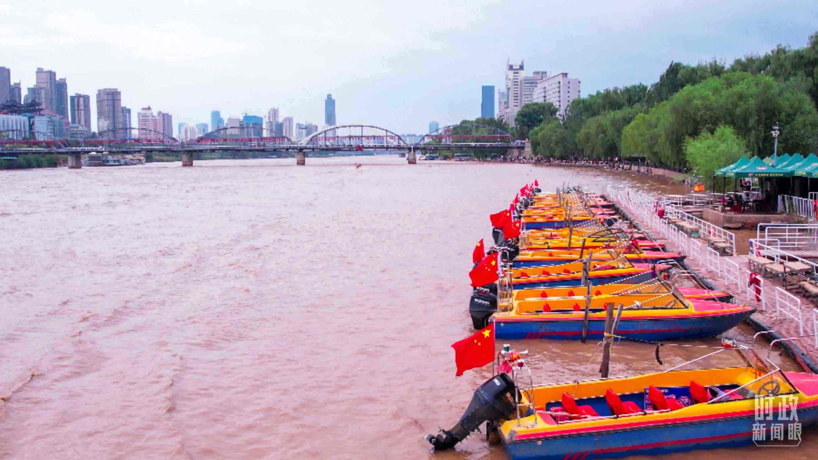 △黃河蘭州段。（總臺(tái)記者張吉瑞拍攝）