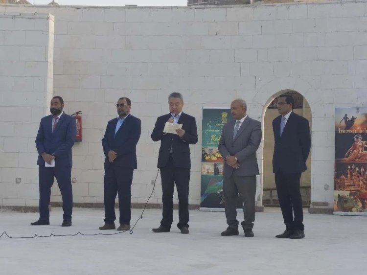 開羅中國文化中心副主任邵彬致辭。開羅中國文化中心供圖