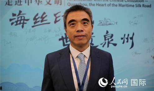 泉州市人民政府副市長(zhǎng)姚飛接受人民網(wǎng)采訪。人民網(wǎng) 王婧攝