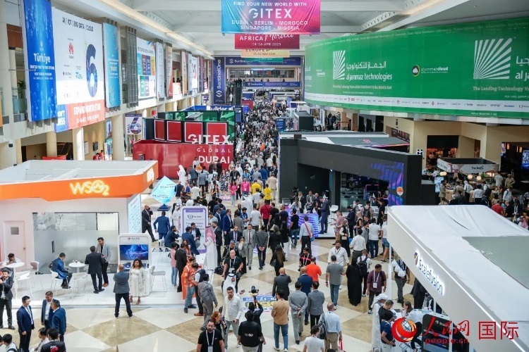 迪拜世界貿(mào)易中心場館內(nèi)一角。人民網(wǎng) 塔里克·易卜拉欣攝