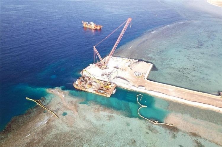 拉比格四期海水淡化項(xiàng)目取水口作業(yè)場景。項(xiàng)目方供圖