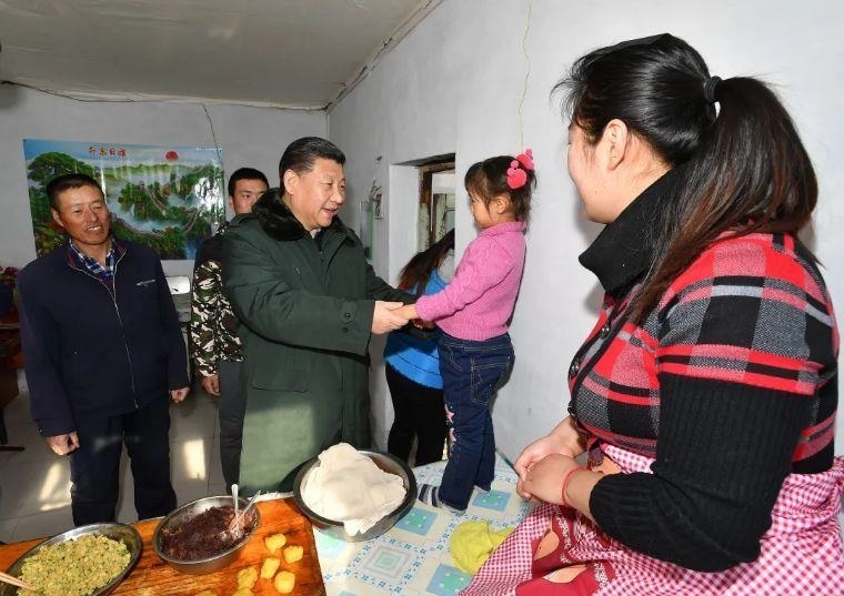 2017年1月24日，習(xí)近平總書記在河北張家口張北縣德勝村看望慰問。