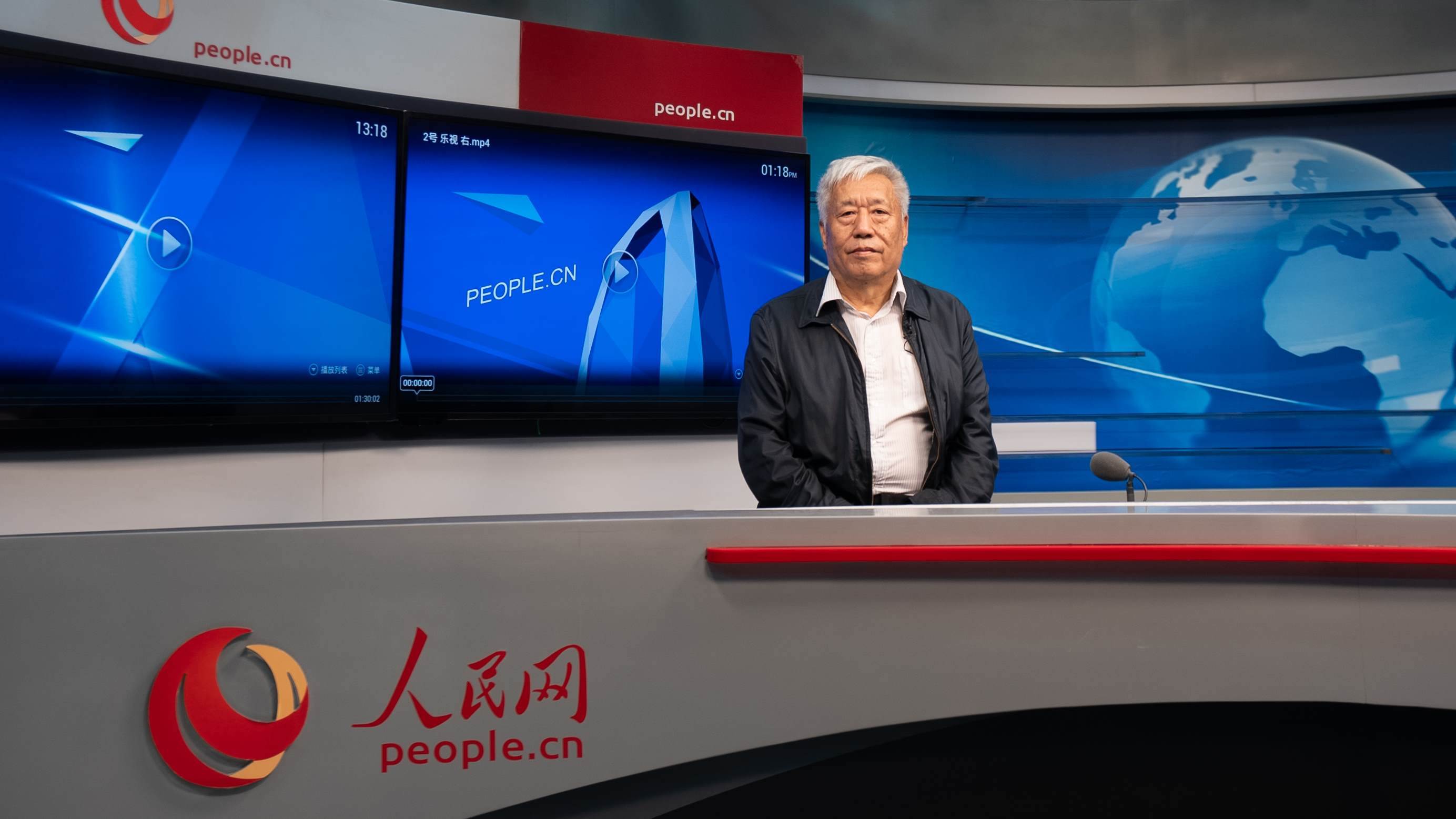 中國地震局地球物理研究所原副所長、研究員高孟潭作客人民網(wǎng)。人民網(wǎng)記者 葛泰佚攝